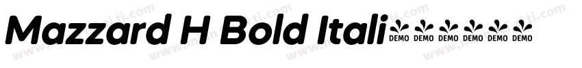 Mazzard H Bold Itali字体转换